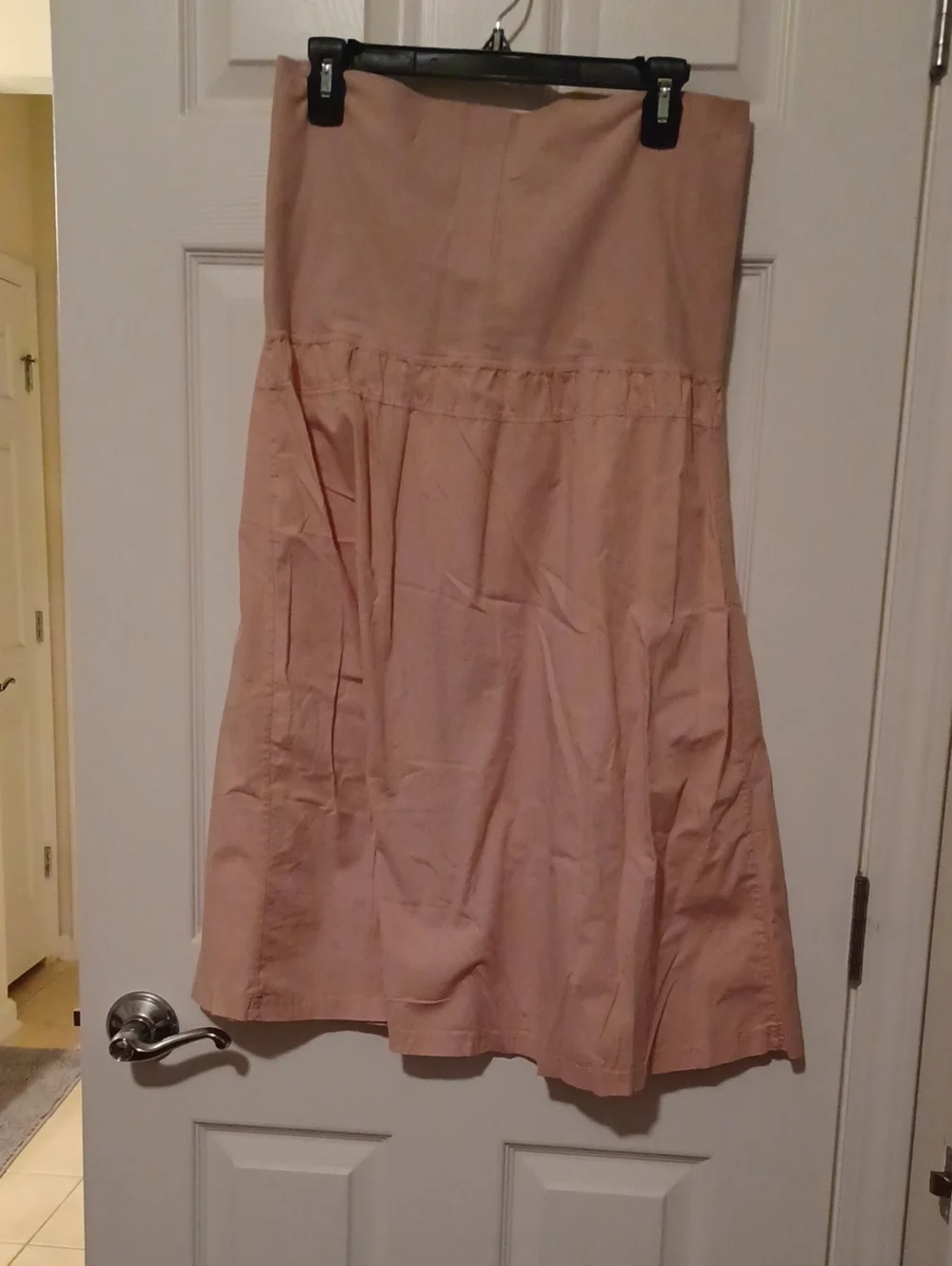 Women's Blush Pink A-Line Midi Skirt And Colorful Very Soft Skirt Size M